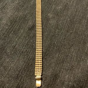 VINTAGE STERLING SILVER MULTI STRAND CZ BRACELET